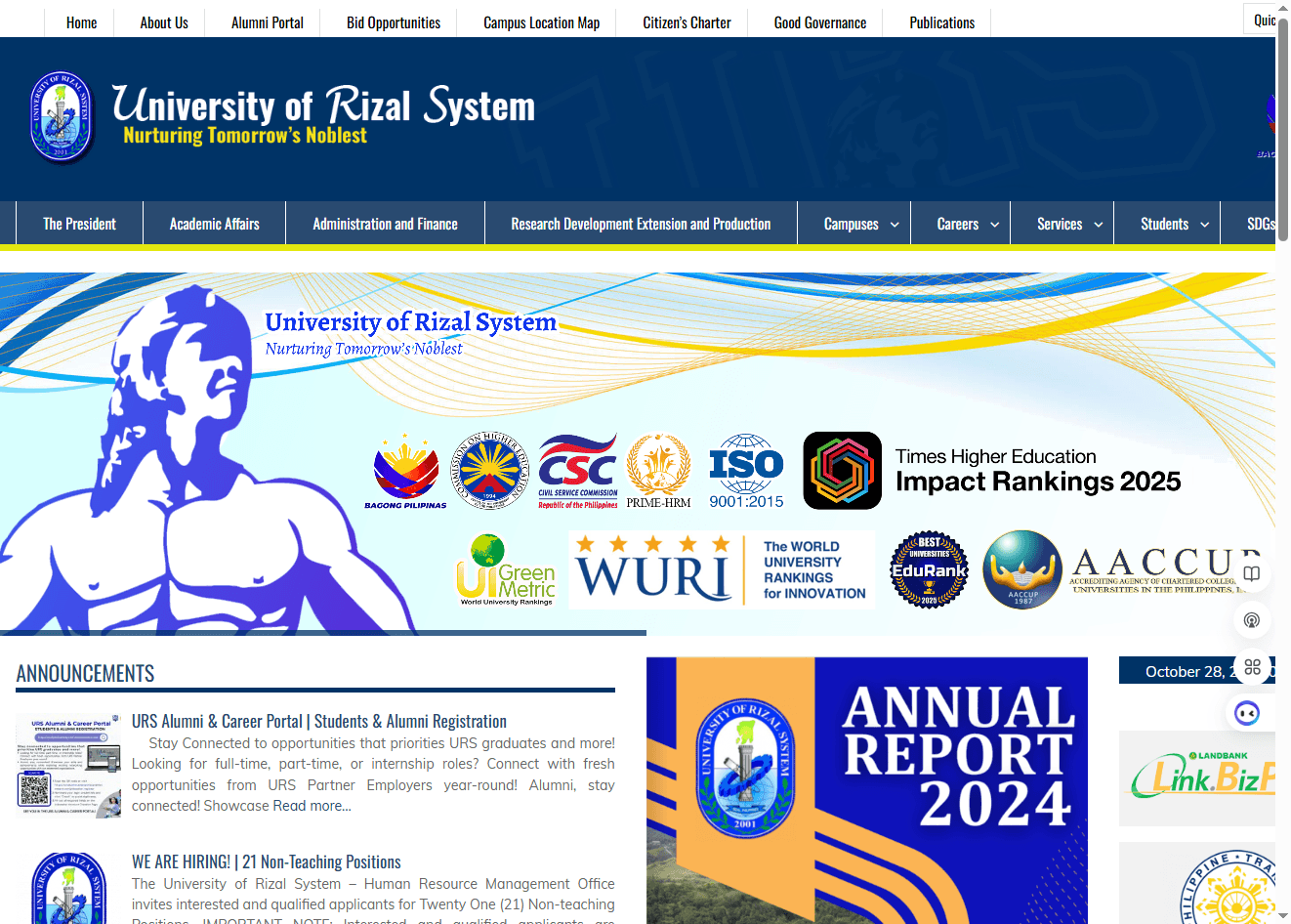 University of Rizal System (URS) website
